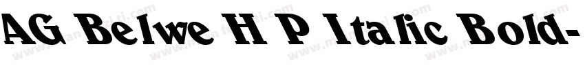AG Belwe H P Italic Bold字体转换